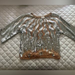 Vintage Shajahan Enterprises Sequin Top - 100% chiffon